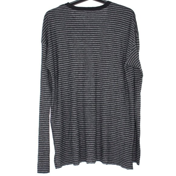 James Perse Mens 3 Striped Linen Blend Flowy Long Sleeve T-Shirt NEW N1345 - Picture 5 of 5